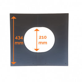 DINAK DW black brandseparatieplaat 0-30 graden Ø150mm