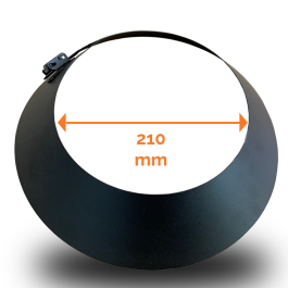 DINAK DW black regenkraag/stormkraag Ø150mm