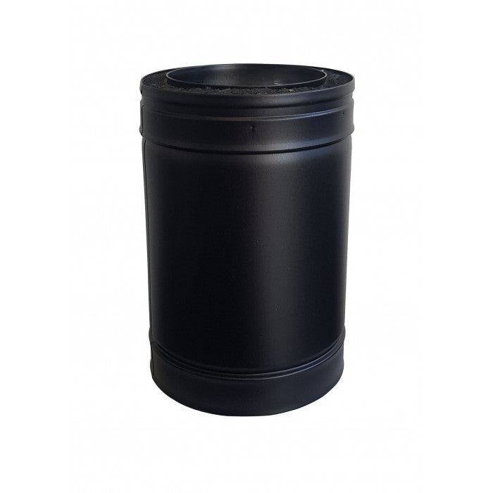 DINAK DW black dubbelwandig rookkanaal L:14cm Ø150mm