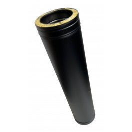 DINAK DW black dubbelwandig rookkanaal L:1m Ø150mm