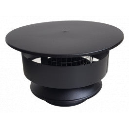 DINAK DW black T-stuk trekkap dubbelwandig Ø150mm