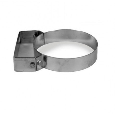 RVS enkelwandig rookkanaal muurbeugel verstelbaar RVS Ø150mm