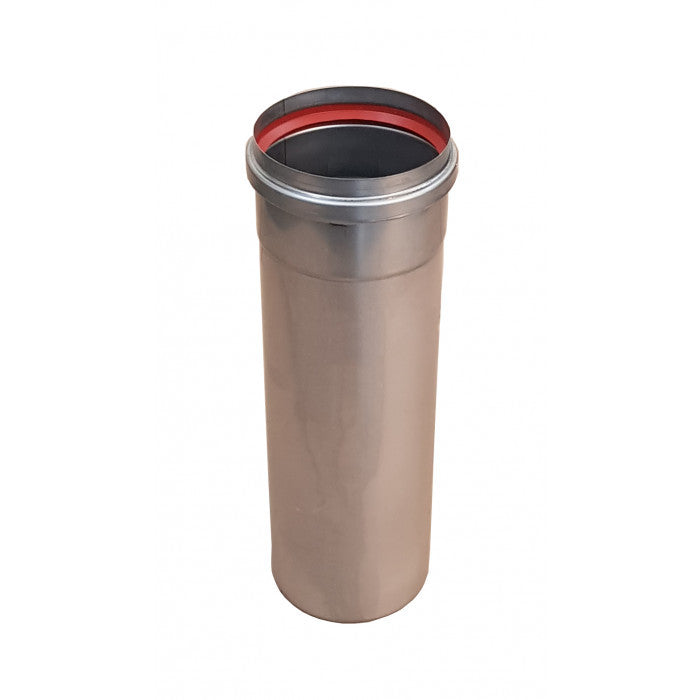 RVS Pelletpijp enkelwandig L:25cm Ø80mm