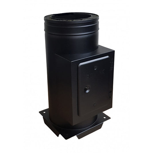 DINAK DW black reinigingselement + ondersteuning met condensuitloop Ø150mm