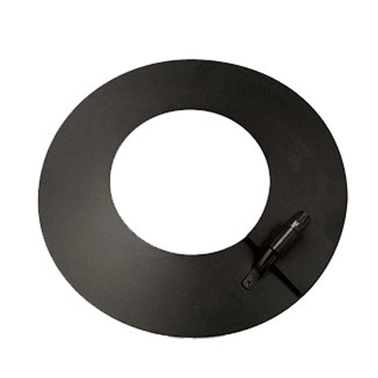 DINAK DW black wand/plafondrozet conisch dubbelwandig rookkanaal Ø150mm